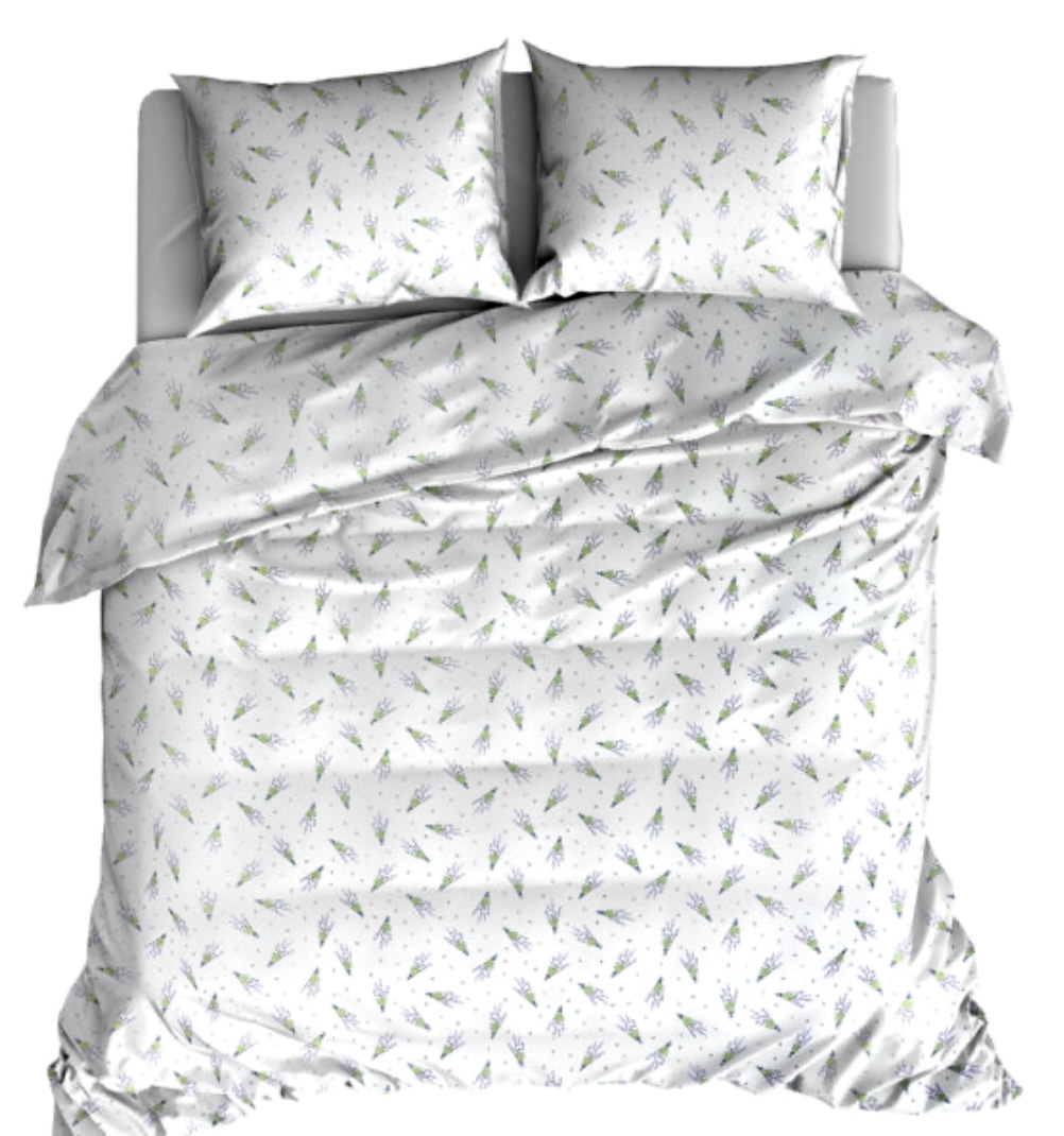 Komplet_poscieli_flanela_100%_bawelny_200x220cm_wzor_lawenda