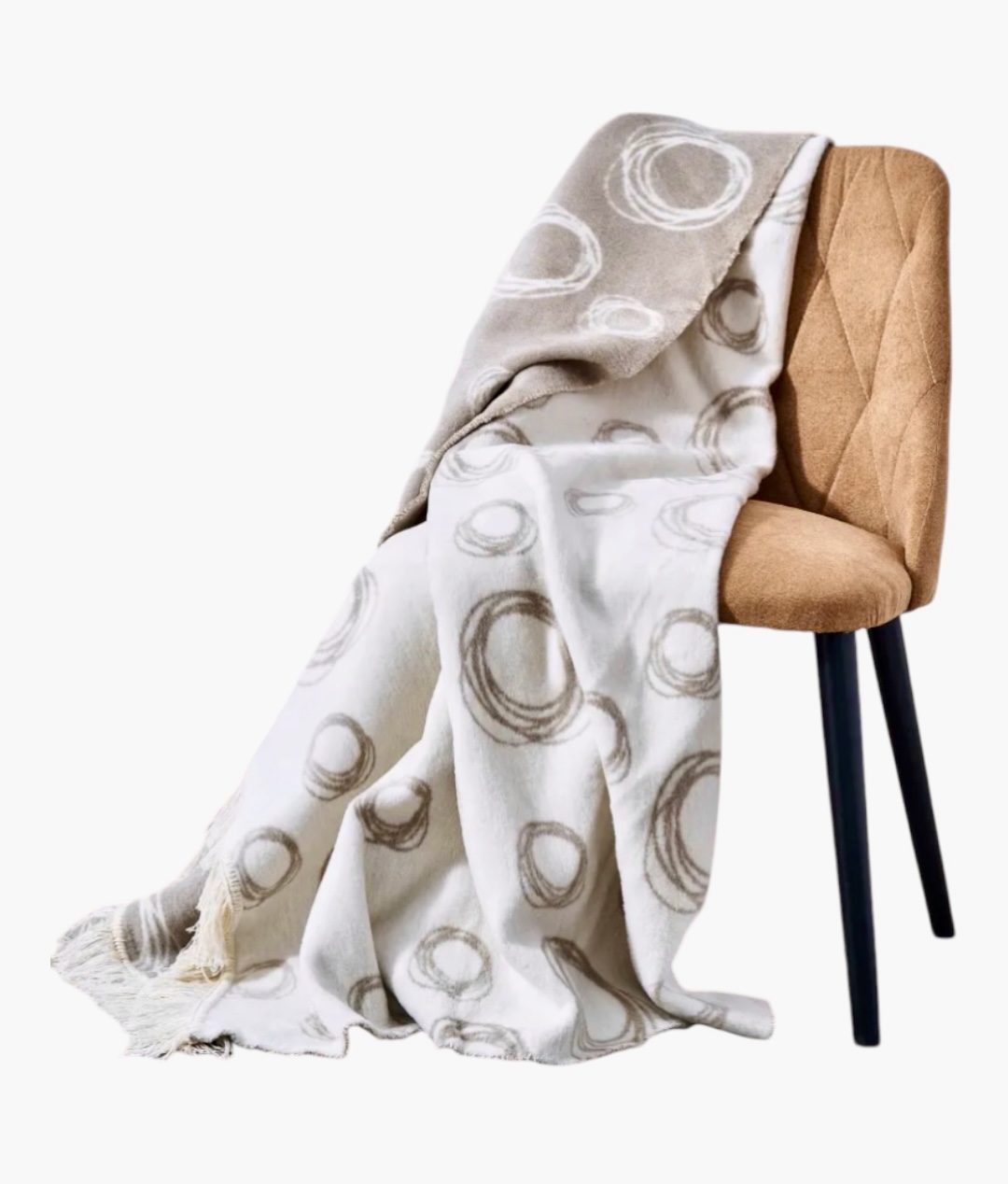 Koc_bawelniany_Cotton_Cloud_150x200_toupe_wzor_Banki_Mydlane