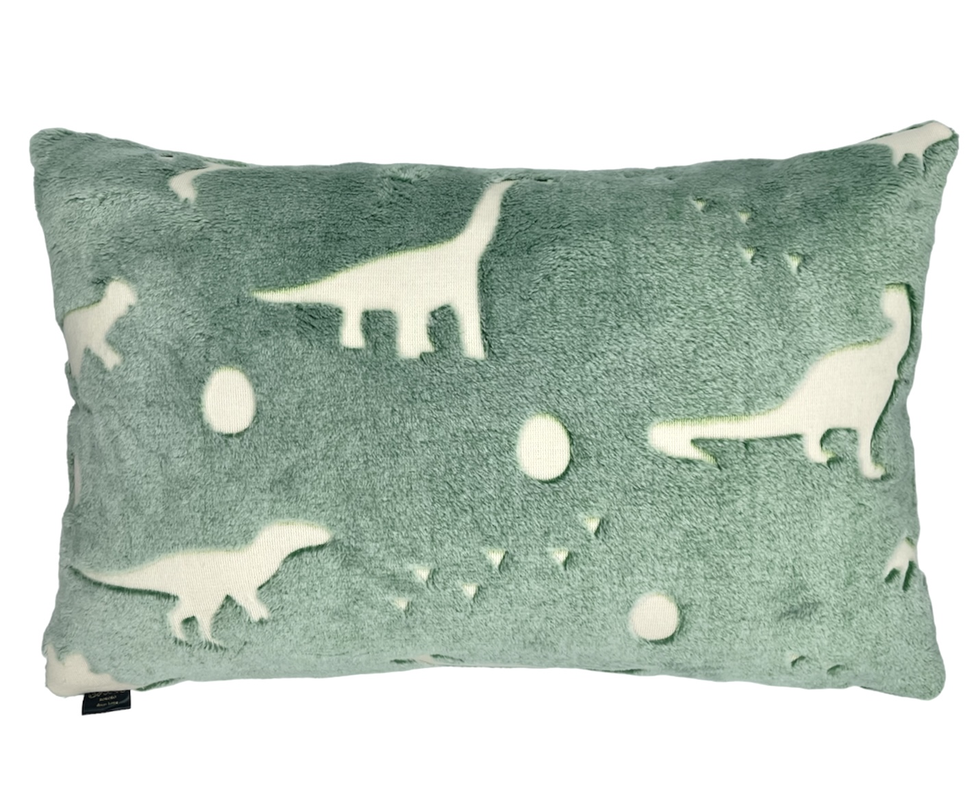 Poduszka_pluszowa_wzor_Dinozaury_swiecace_w_ciemnosci_33_x_50_cm