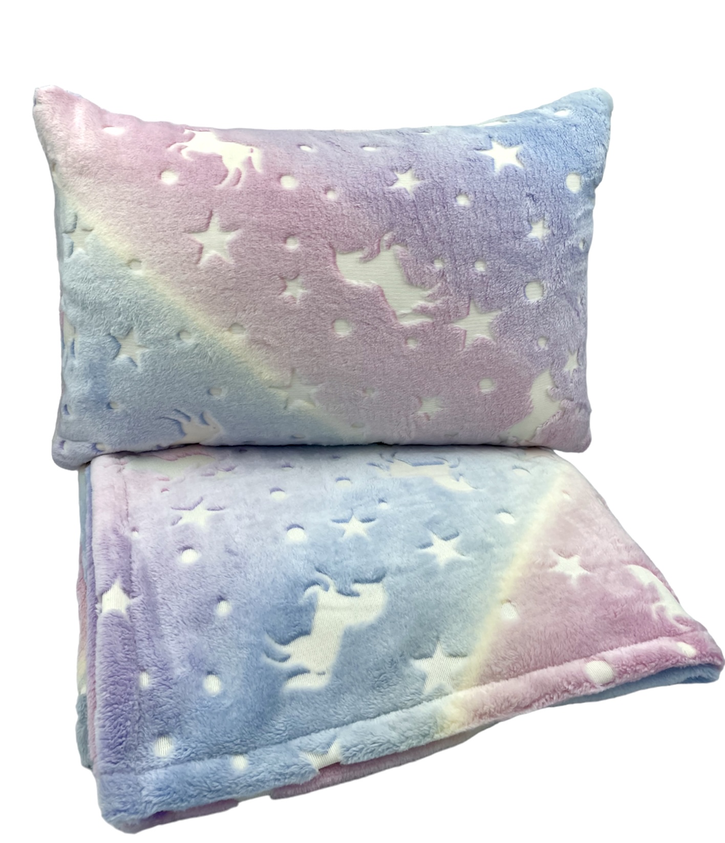 Komplet_kocyk_Poduszka_jednorozec_swiecacy_w_ciemnosci