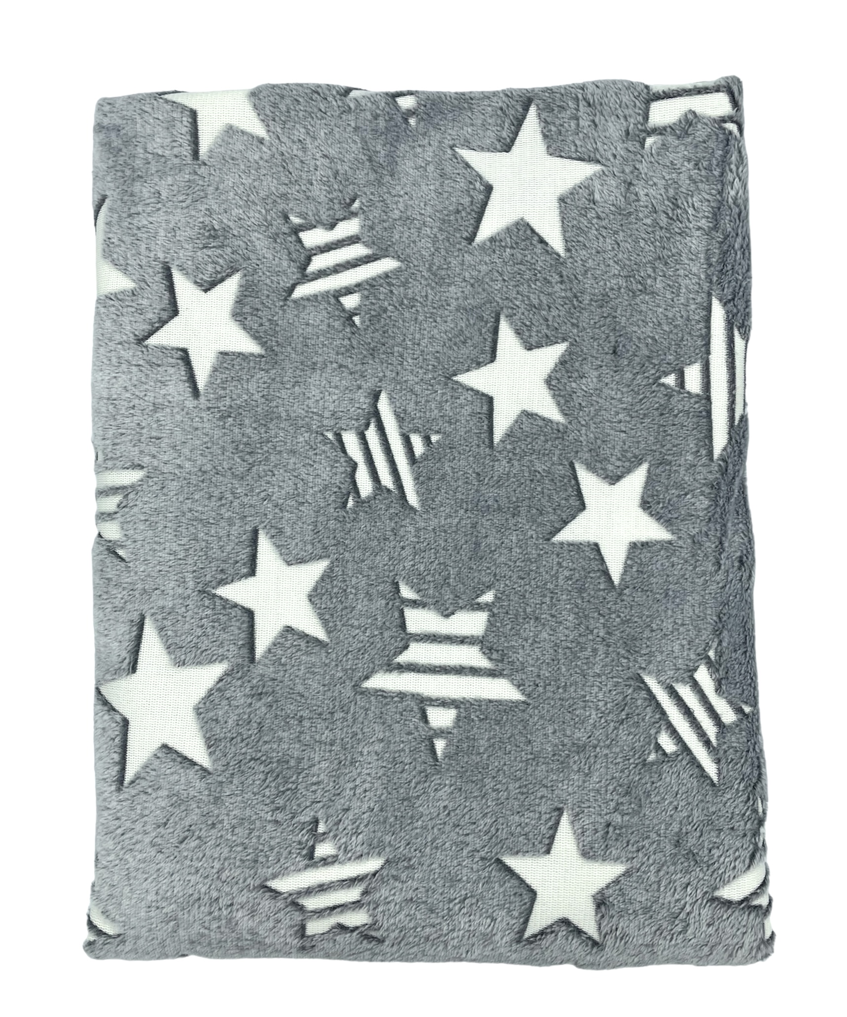 Komplet_Kocyk_Poduszka_Gwiazdy_szare_swiecacy_w_ciemnosci