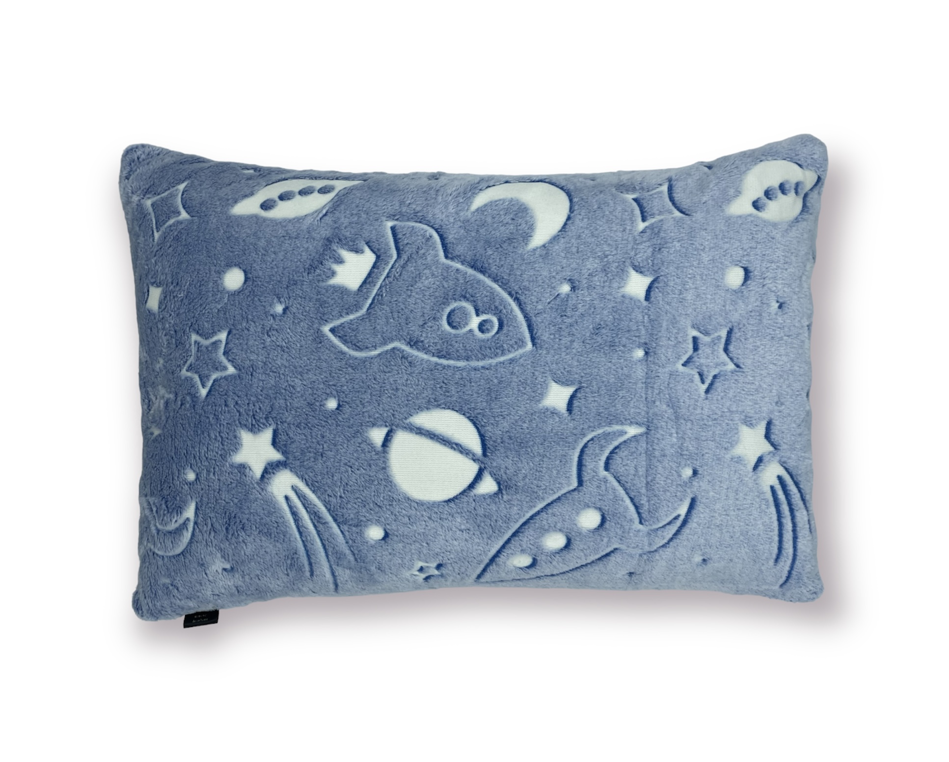 Komplet_Kocyk_Poduszka_Kosmos_niebieski_swiecacy_w_ciemnosci