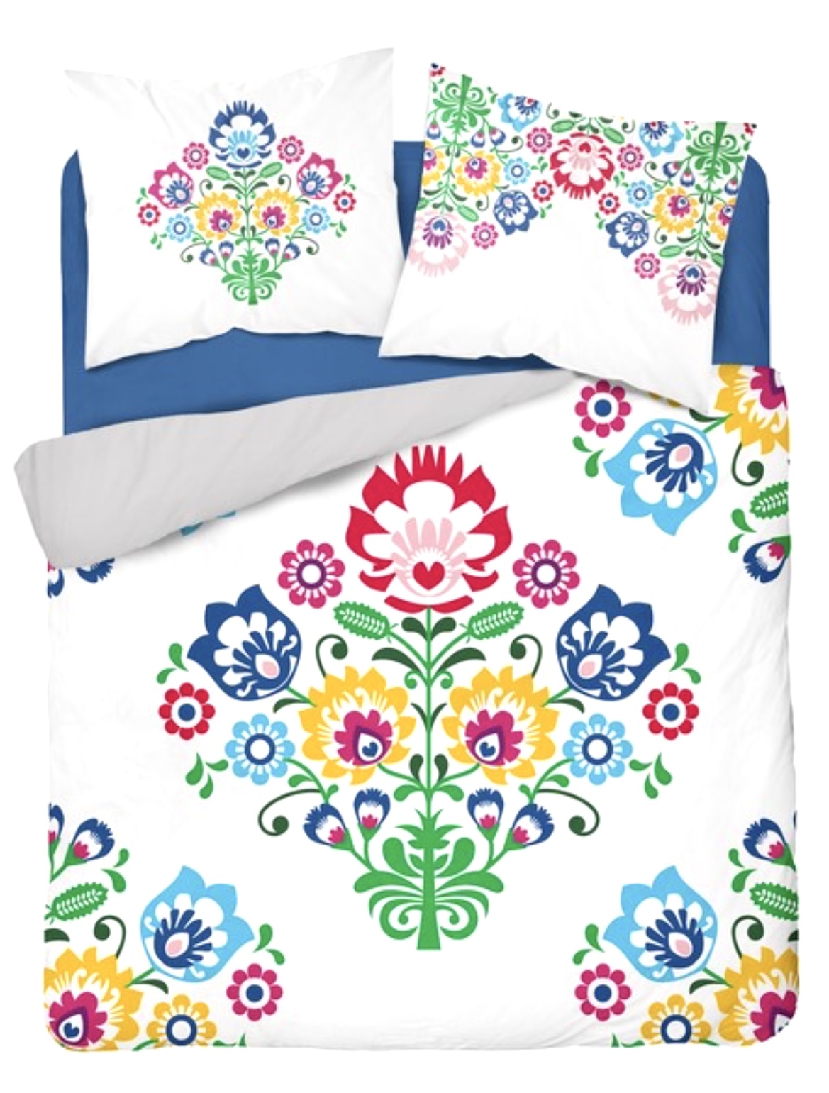 Komplet_poscieli_100%_bawelna_dwustronna_200x220_wzor_lowicki