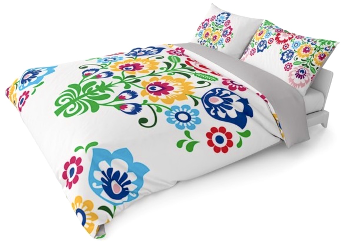 Komplet_poscieli_100%_bawelna_dwustronna_200x220_wzor_lowicki