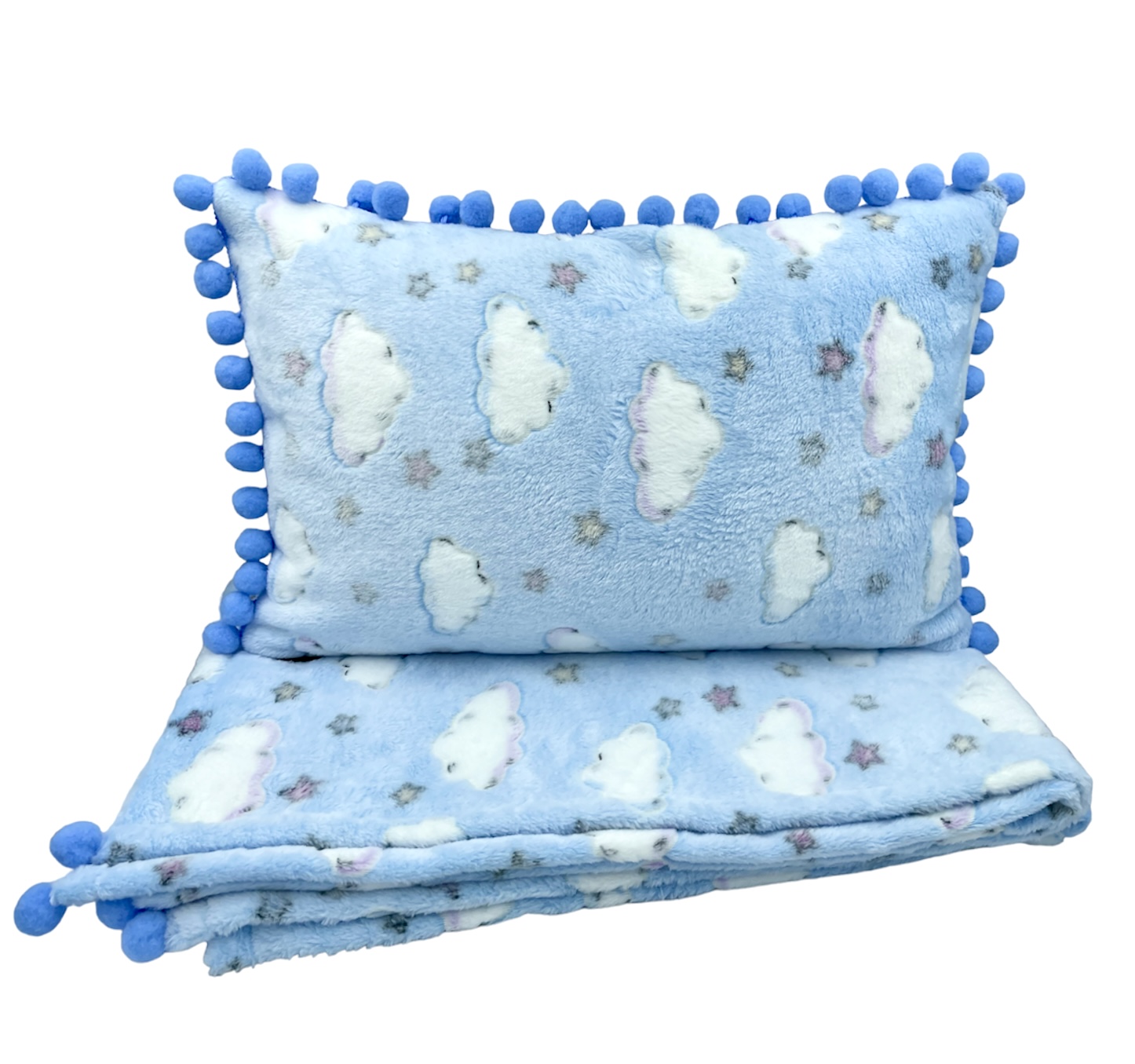 Komplet_Kocyk_Poduszka_Chmurki_swiecacy_w_ciemnosci