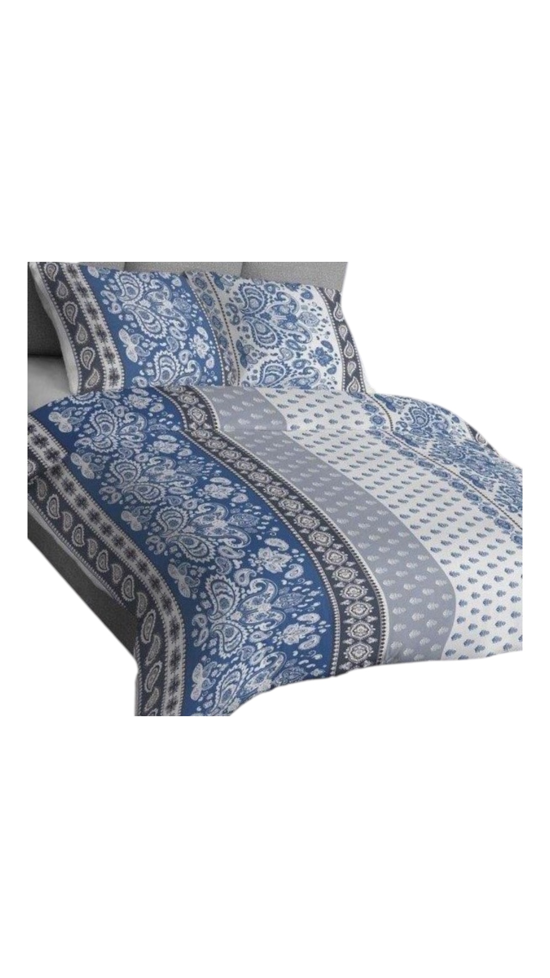 Komplet_poscieli_satyna_100%_bawelna_lux_wzor_folk_niebieski