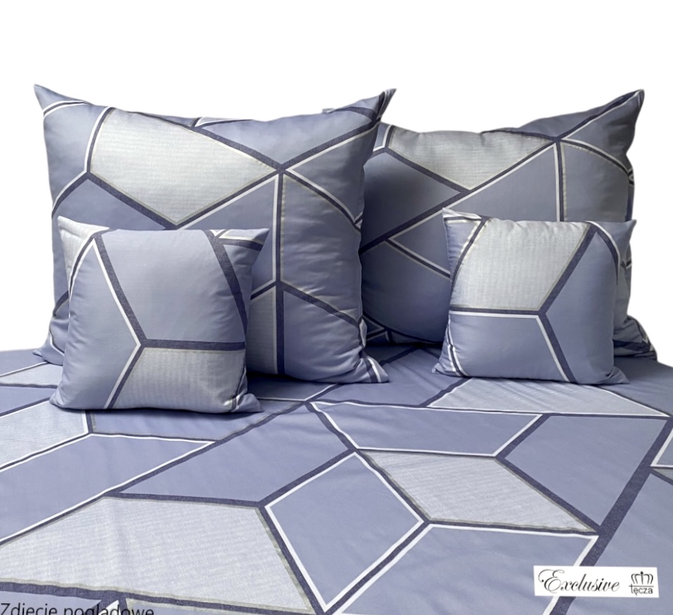 Komplet_poscieli_satyna_lux_100%_bawelna_wzor_romby_na_niebieskim