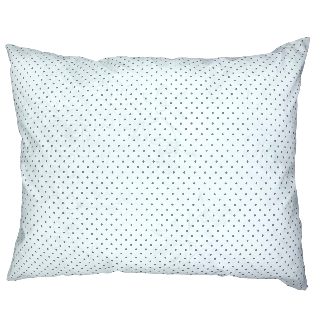 Poszewka_100%_bawelny_wzor_szare_kropki_na_bialym