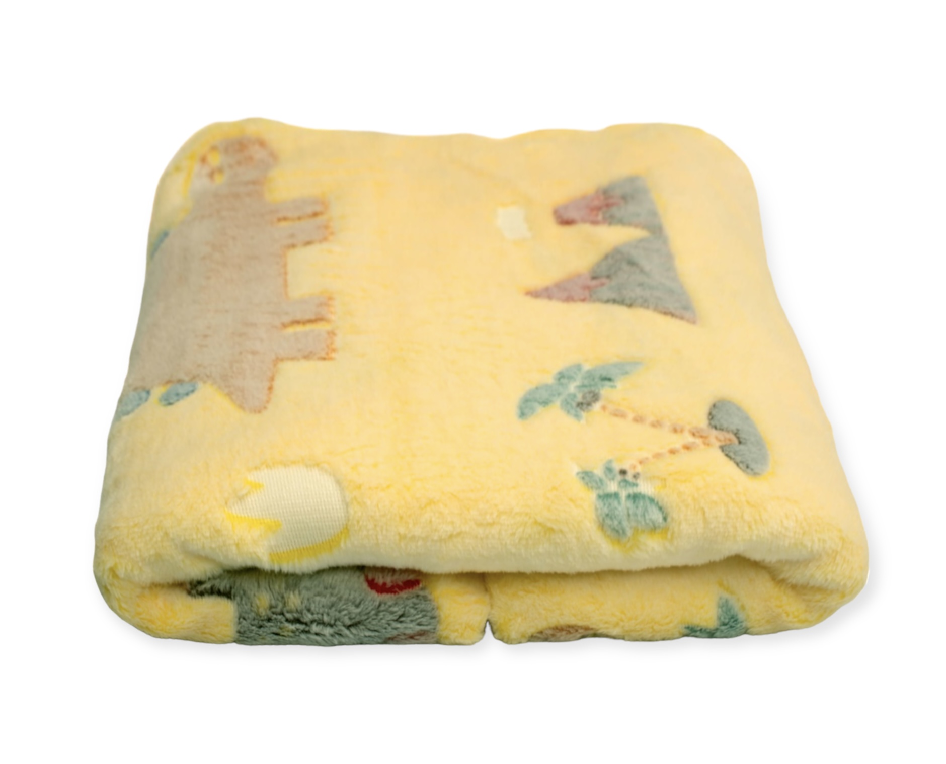 Kocyk_plusz_Dinozaury_zolty_swiecacy_w_ciemnosci_