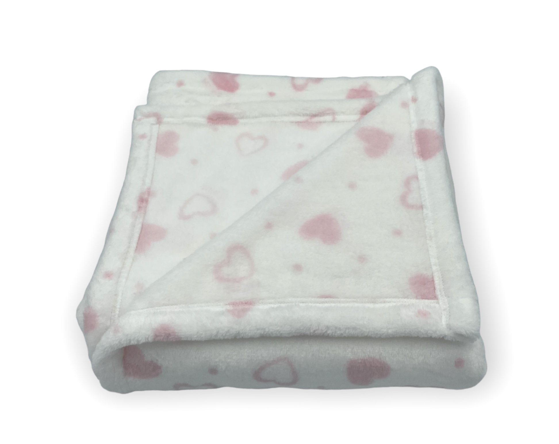 Kocyk_plusz_Serduszka_do_chrztu_kolyski