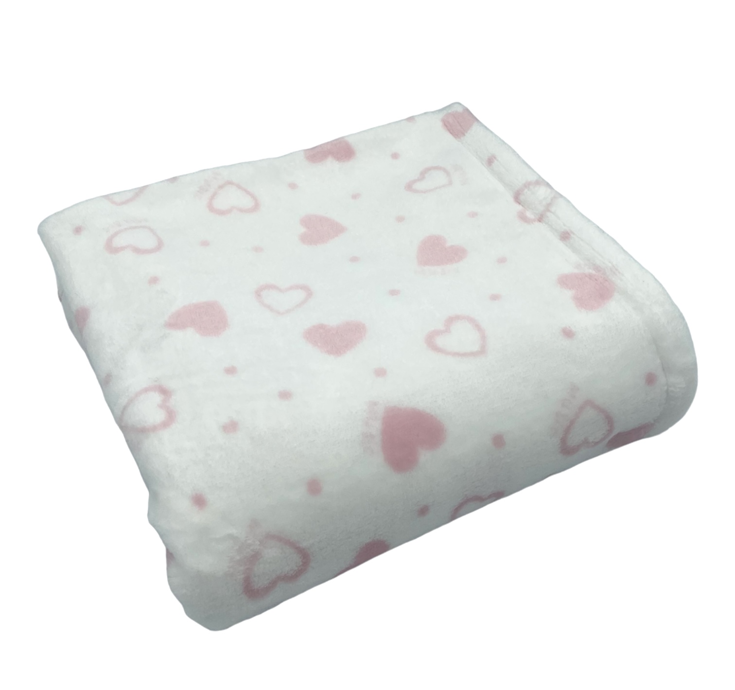 Kocyk_plusz_Serduszka_do_chrztu_kolyski