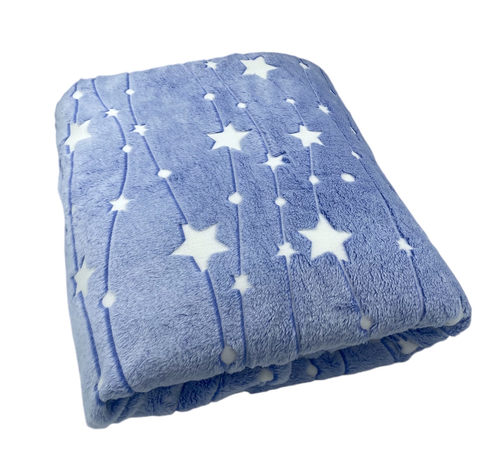 Kocyk_plusz_Gwiezdna_Kurtyna_niebieski_swiecacy_w_ciemnosci