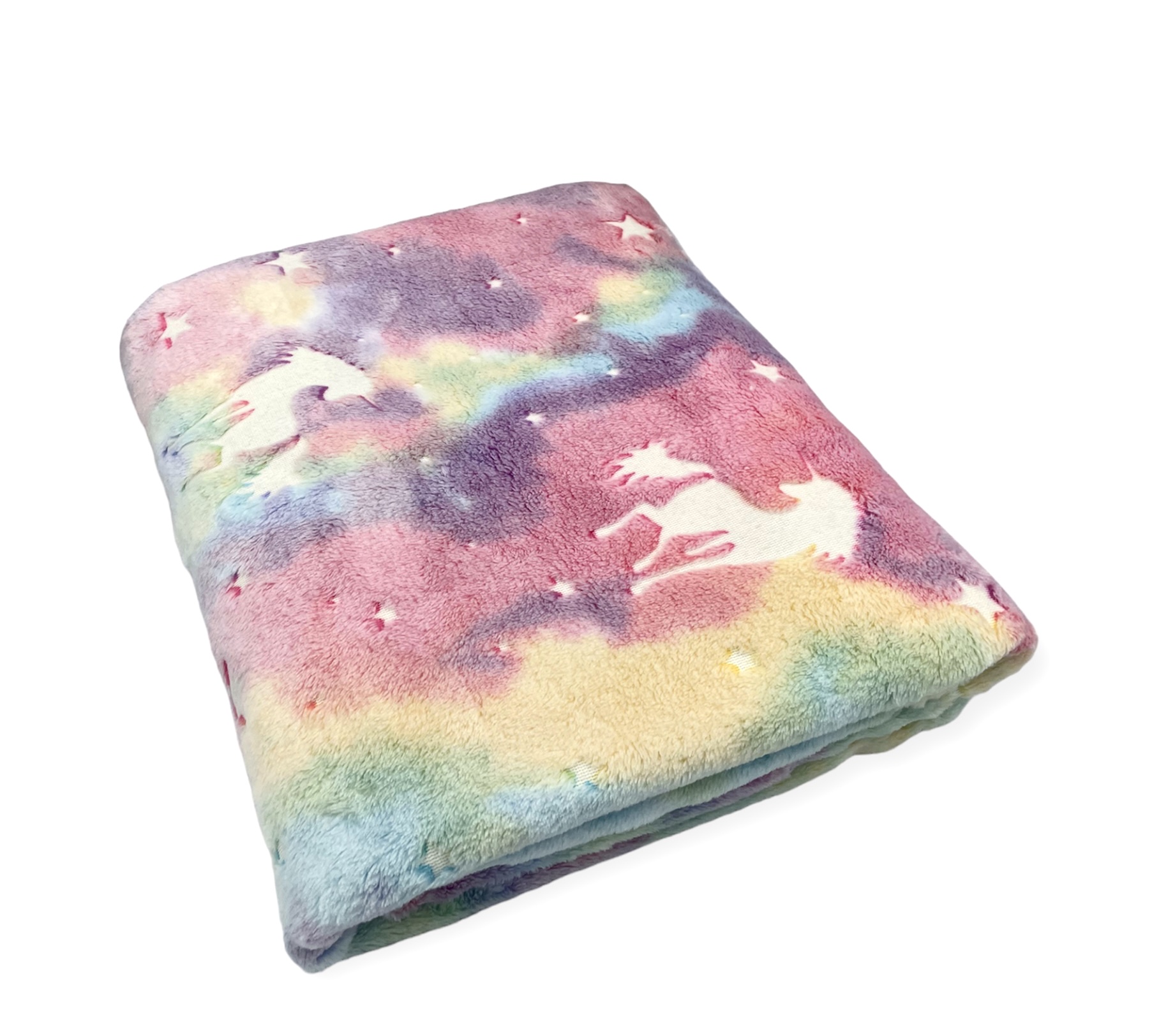 Kocyk_plusz_Jednorozec_multikolor_swiecacy_w_ciemnosci