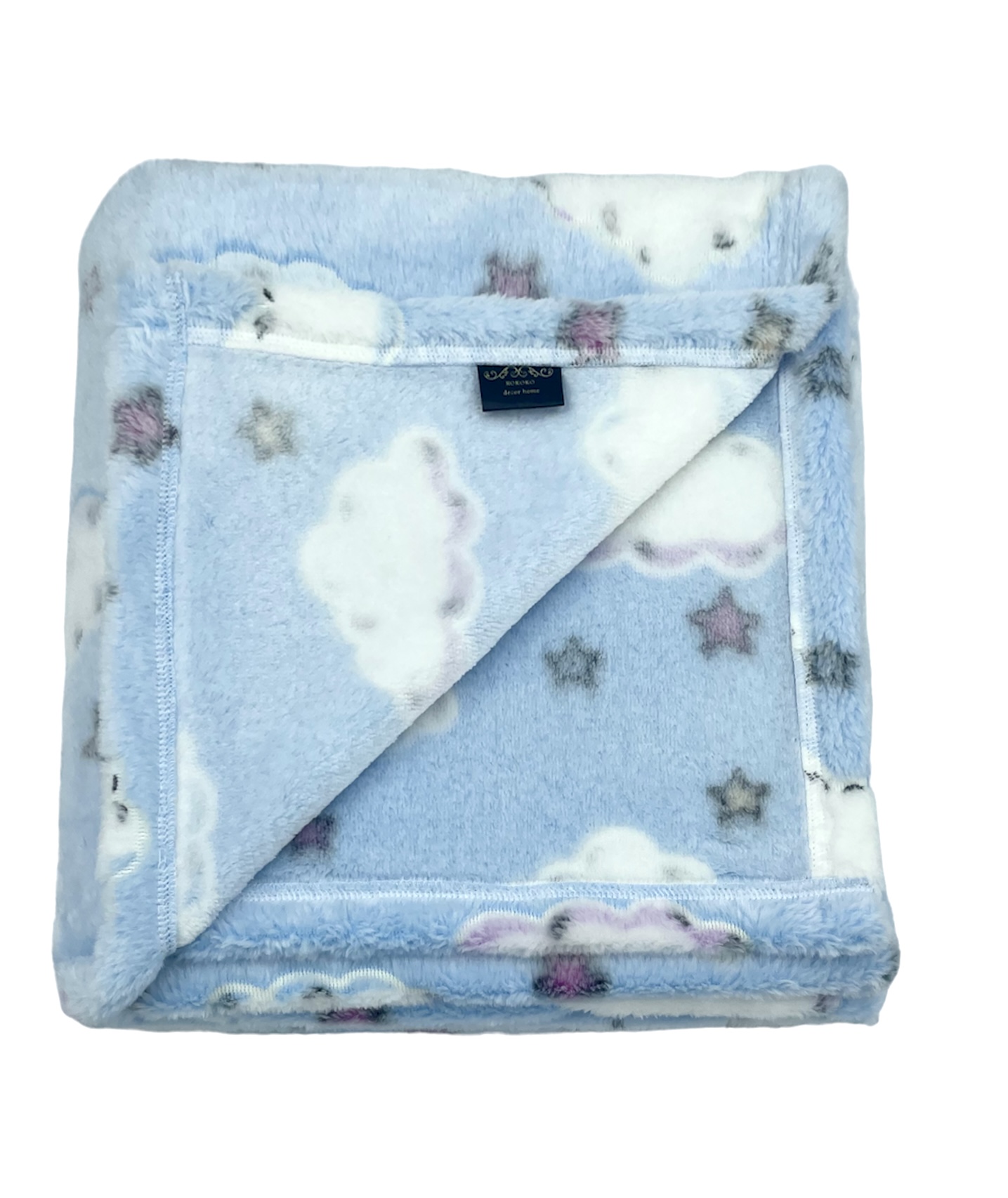 Kocyk_plusz_Chmurki_swiecace_w_ciemnosci_