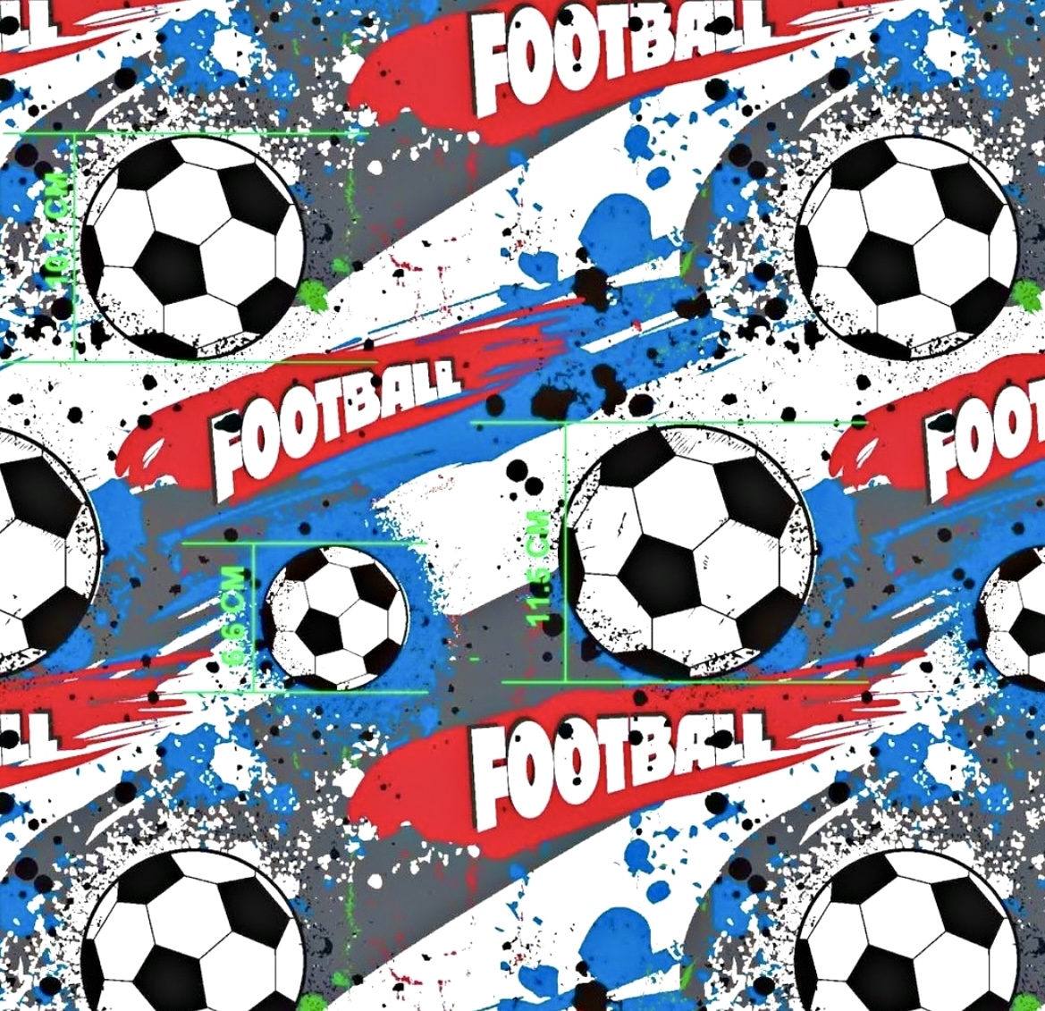 Komplet_poscieli_100%_bawelna_160x200_wzor_pilka_nozna_niebiesko-czerwona