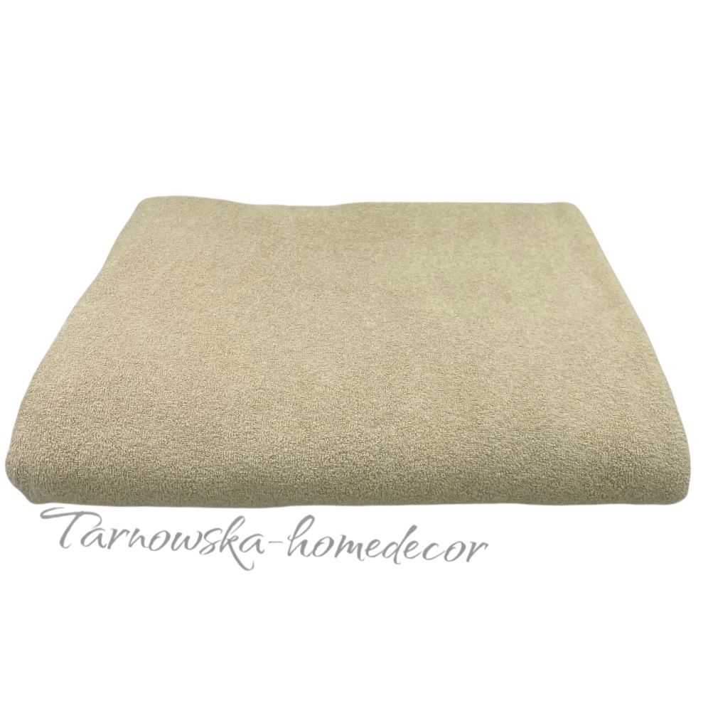 Przescieradlo_frotte_bez_gumki_tradycyjne_grube_bezowe_160x200cm